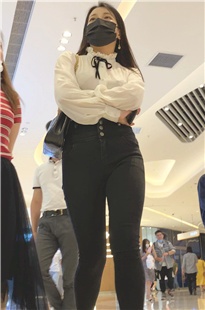 超紧身黑牛仔透内痕长发美女JS231[3.91G]