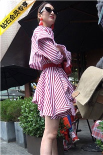 4K-粉红短裙长腿街拍高跟美女DJ262[1.05G]