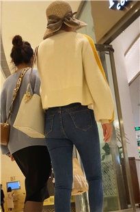 商场街拍紧身包屯蓝牛JS277[718M]