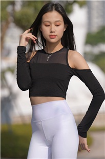 紧身白裤女孩MJ1417