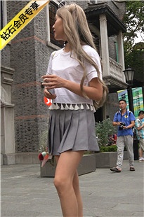 4K-极品吊带装短裙两街拍美女DJ167[1.12G]