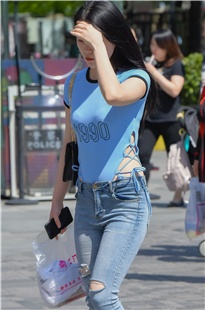 网红专用连体衣的美屯长腿街拍美女XS062[2.79G]