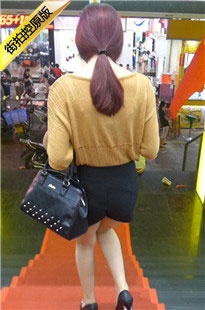 黑色包臀短裤极品MTshaofu[435M/MTS]