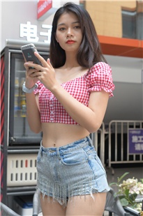 牛仔热裤女孩MJ2726