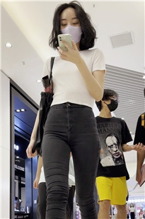 中秋献礼饱满紧身黑裤翘屯美女JS305[3.67G]