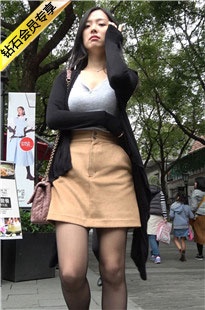 4K-短裙长腿街拍黑丝高跟美女DJ347[469M]