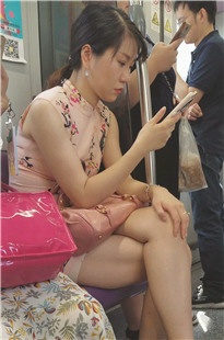 粉色碎花短旗袍[436M]