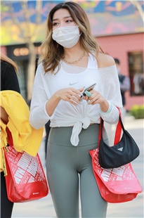 浅绿色瑜伽裤美女MJ2513[930M]