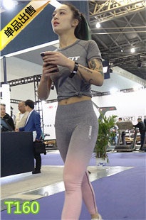 4K-灰色紧身弹力裤运动美女第2季T160[604M]