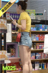 4K-蓝色牛仔热裤饱满翘臀白腿妹子M025[1.22G]