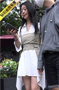 4K-气质白连衣裙长腿街拍高跟美女DJ146[1.18G]